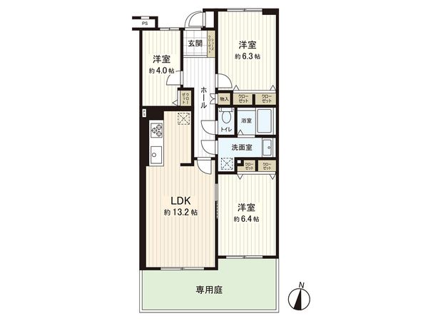 グリーンタウン清戸 45号棟 間取図(平面図) グリーンタウン清戸 45号棟 間取図(平面図)