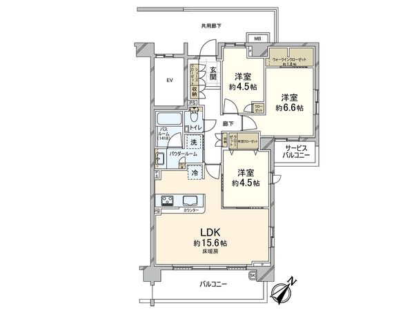 ガーラ・レジデンスひばりヶ丘 間取図(平面図) ガーラ・レジデンスひばりヶ丘 間取図(平面図)