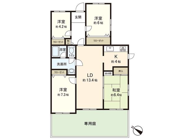 グリーンタウン清戸 48号棟 間取図(平面図) グリーンタウン清戸 48号棟 間取図(平面図)