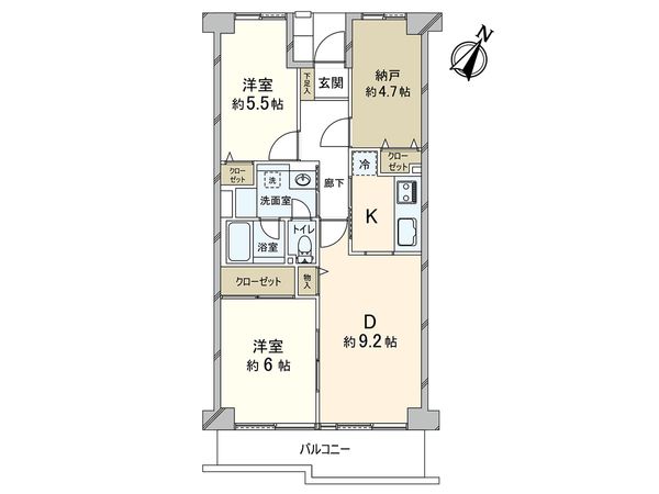 清瀬グリーンマンション 間取図(平面図)