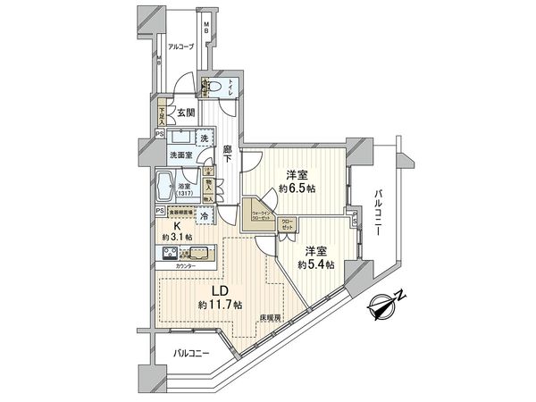 HIBARI TOWER 間取図(平面図)