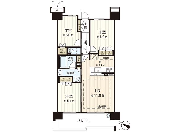 プレミストひばりが丘シーズンビュー 間取図(平面図) 間取図(平面図)