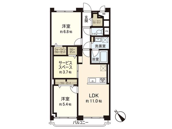 カクタス田無マンション 間取図(平面図)