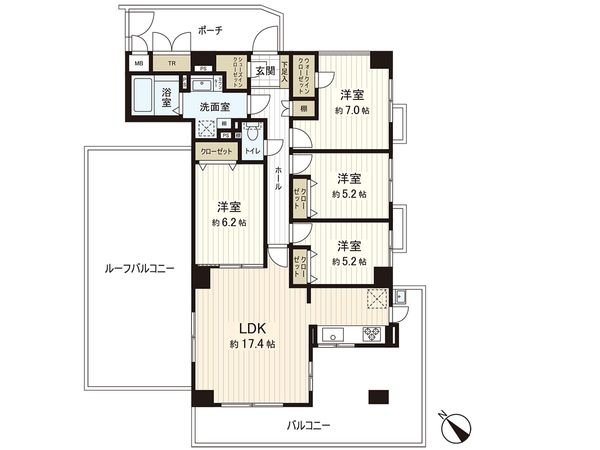 清瀬パークハウス 間取図(平面図) 間取図(平面図)