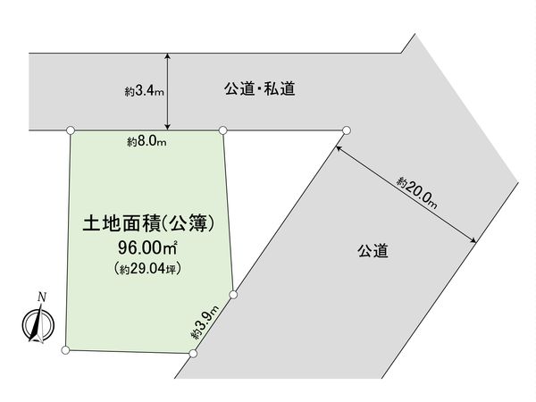 板橋区大谷口2丁目土地 区画図 板橋区大谷口2丁目土地 区画図