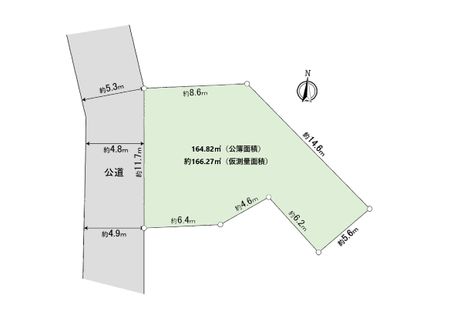 板橋区東山町土地 地形図