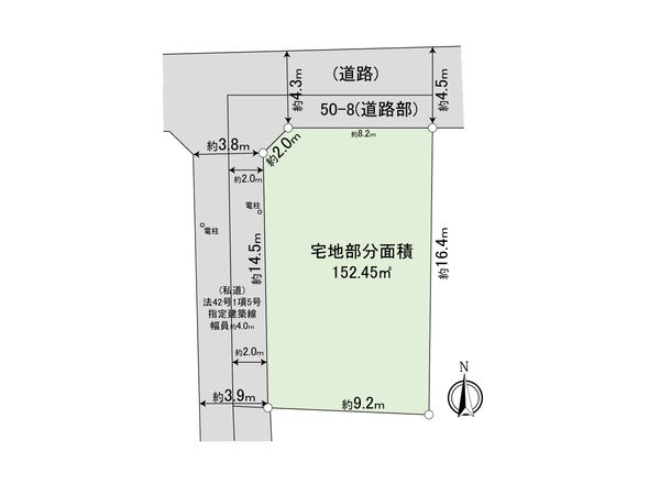 板橋区常盤台1丁目 土地 間取図