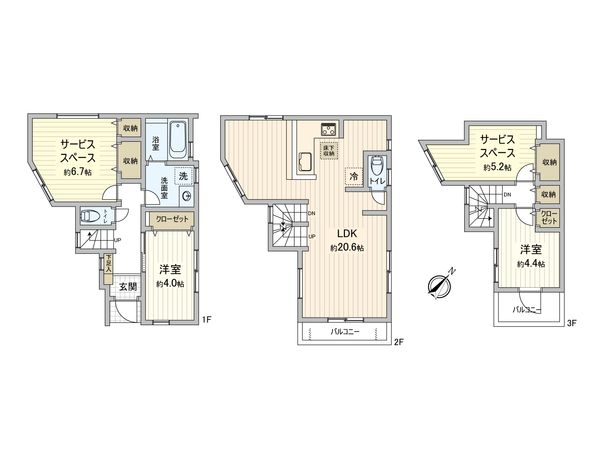 板橋区前野町5丁目新築戸建 間取図(平面図)