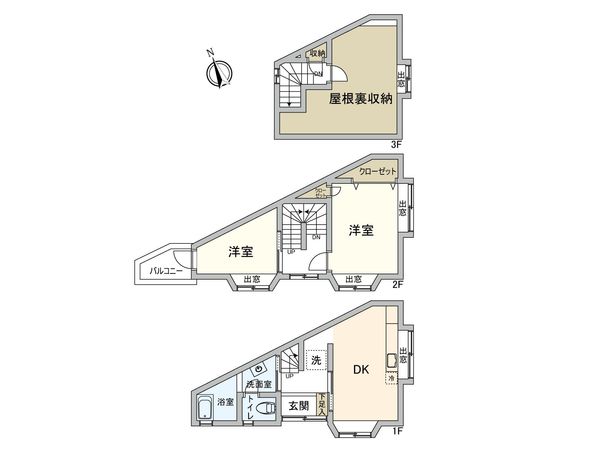 板橋区中台1丁目中古戸建 間取図(平面図) 間取図(平面図)