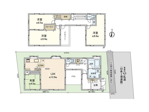 板橋区東新町1丁目中古戸建 間取図(平面図) 間取図(平面図)