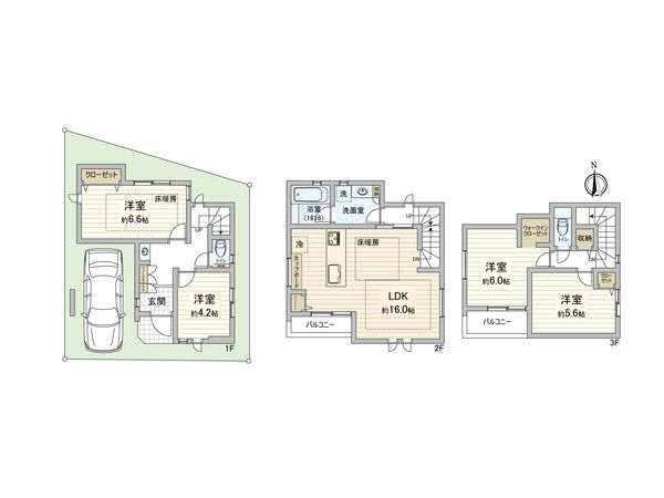 板橋区桜川2丁目新築戸建 間取図(平面図) 間取図(平面図)
