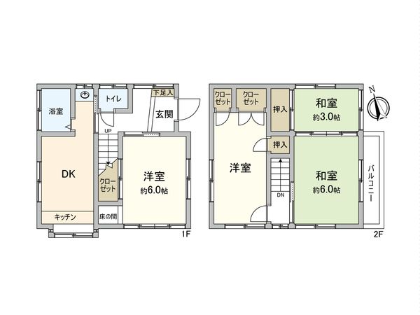 板橋区若木1丁目戸建 間取図(平面図) 板橋区若木1丁目戸建 間取図(平面図)