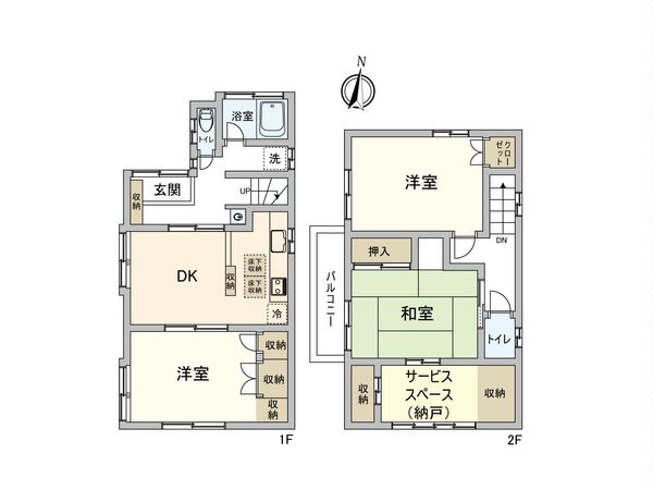 板橋区徳丸1丁目戸建 間取図(平面図)