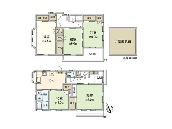 板橋区若木2丁目戸建 間取図(平面図)