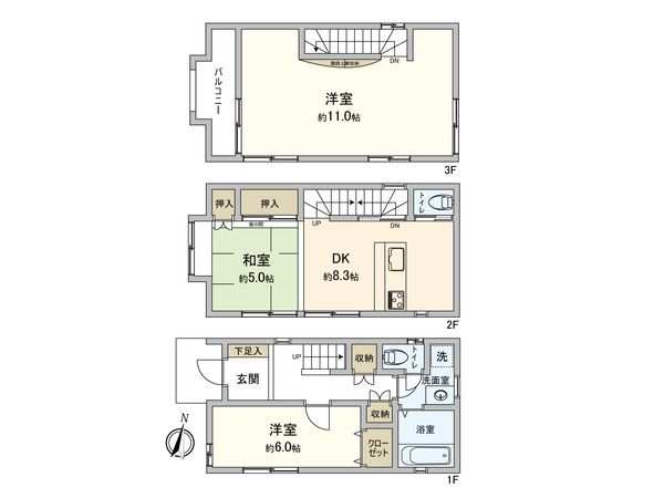 練馬区錦2丁目戸建 間取図(平面図)