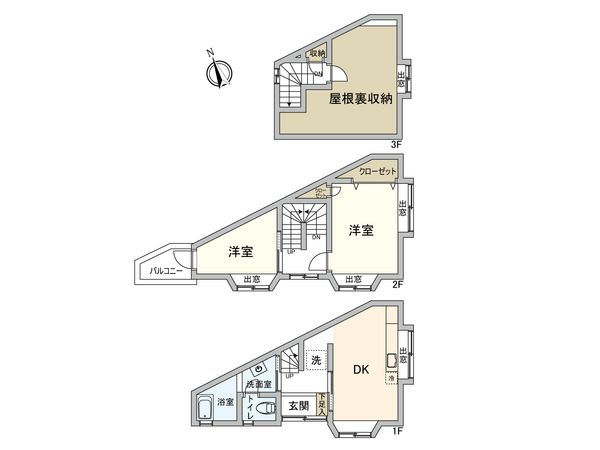 板橋区中台1丁目中古戸建 間取図(平面図)