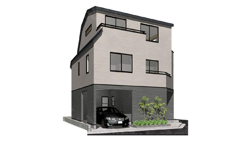 板橋区上板橋3丁目新築戸建 外観パース図