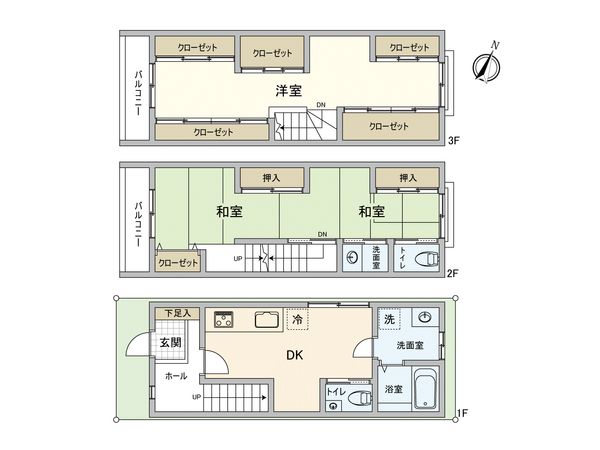 板橋区弥生町戸建 間取図(平面図) 板橋区弥生町戸建 間取図(平面図)