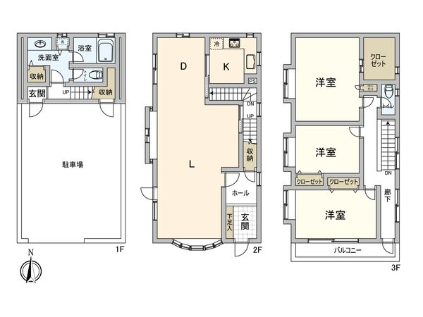 板橋区東新町2丁目戸建 間取図(平面図) 板橋区東新町2丁目戸建 間取図(平面図)