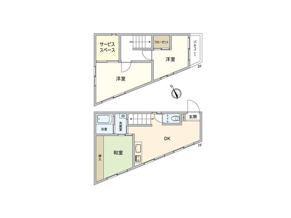 板橋区常盤台1丁目借地権付戸建 間取図(平面図)