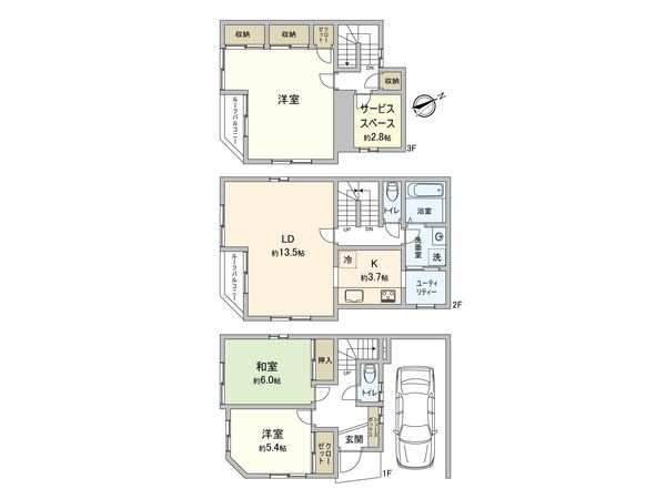 板橋区前野町1丁目中古戸建 間取図(平面図) 板橋区前野町1丁目中古戸建 間取図(平面図)