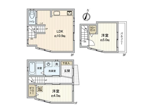 板橋区双葉町新築戸建 間取図(平面図)