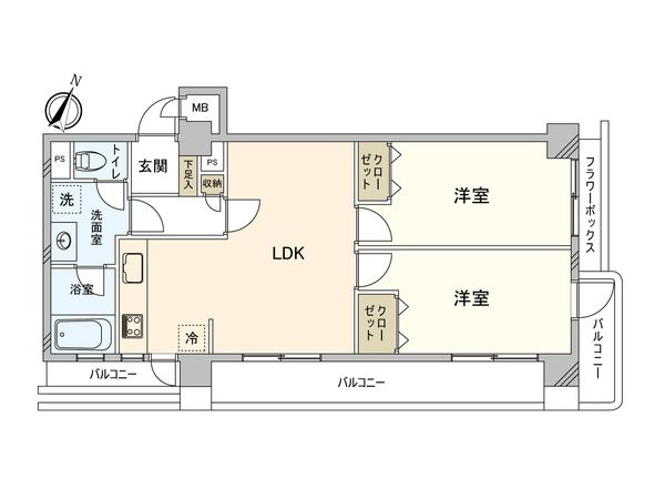 インペリアル音羽フラット 間取図(平面図) 間取図(平面図)