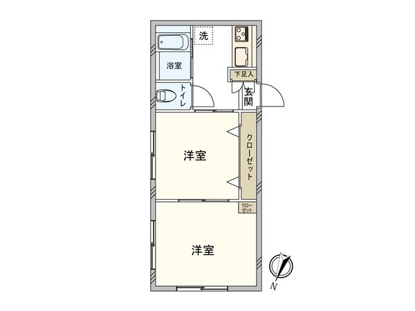 上町マンション 間取図(平面図)