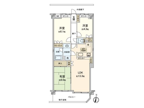 コスモ東武練馬シティフォルム 間取図(平面図) コスモ東武練馬シティフォルム 間取図(平面図)