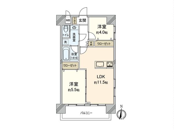モナークマンション中板橋 間取図(平面図) 間取図(平面図)