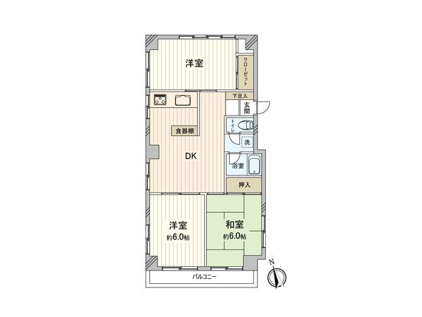 サンハイツ上板ビル 間取図(平面図)
