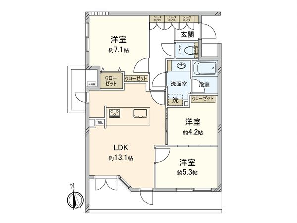 クアトロウーノ城北中央公園 間取図(平面図) 間取図(平面図)