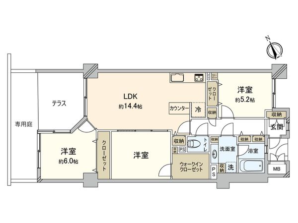 コスモ小竹向原メユール 間取図(平面図)