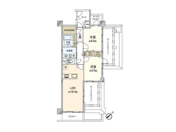 コスモ小竹向原ガーデンフォルム 間取図(平面図)