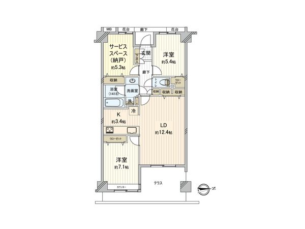 ベルハイム小竹向原 間取図(平面図) ベルハイム小竹向原 間取図(平面図)