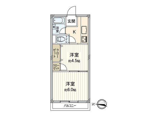 双葉コーポ 間取図(平面図)