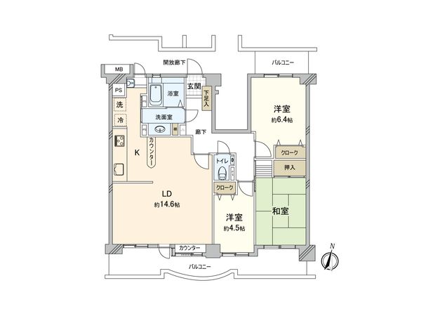 モアクレスト西台 間取図(平面図) モアクレスト西台 間取図(平面図)