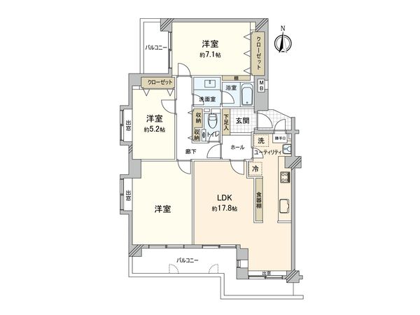 コートハウス城北中央公園 間取図(平面図)