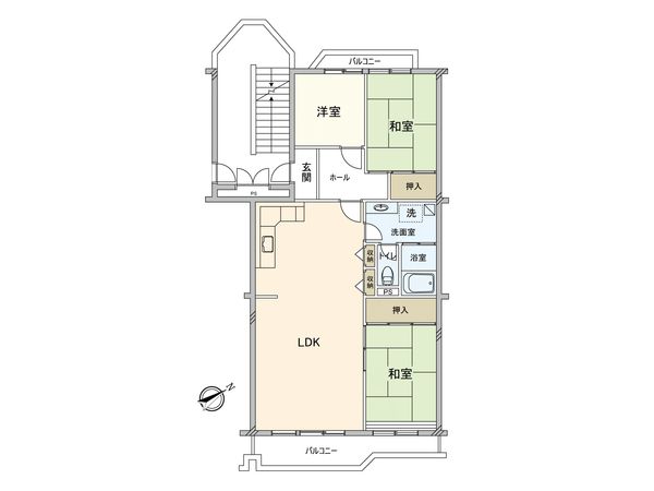 前野町ハイツ 1号棟 間取図(平面図) 前野町ハイツ 1号棟 間取図(平面図)