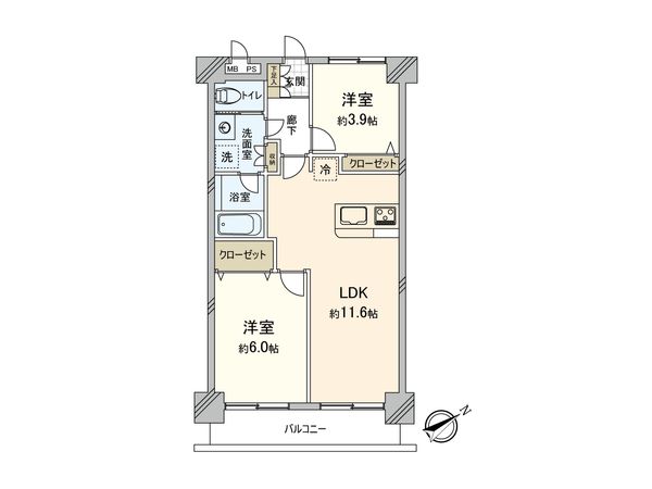 ハイネス上板橋弐番館 間取図(平面図) ハイネス上板橋弐番館 間取図(平面図)