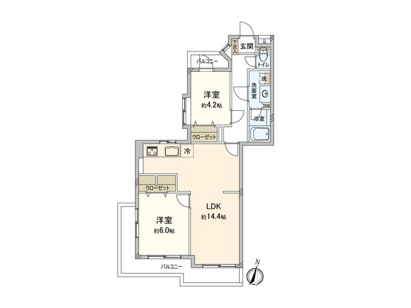 キャニオンマンション若木町 間取図(平面図) キャニオンマンション若木町 間取図(平面図)