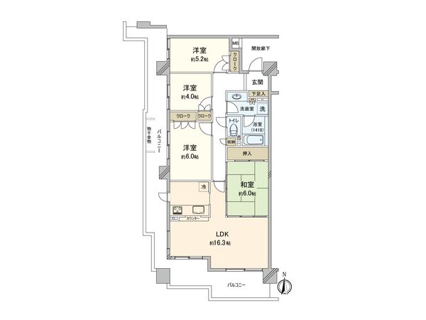 パーク・エステート上板橋 間取図(平面図) パーク・エステート上板橋 間取図(平面図)