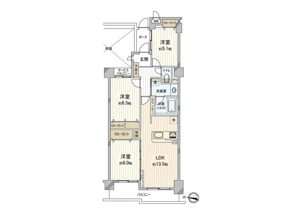 コスモ板橋前野町ヒルズ 間取図(平面図) コスモ板橋前野町ヒルズ 間取図(平面図)