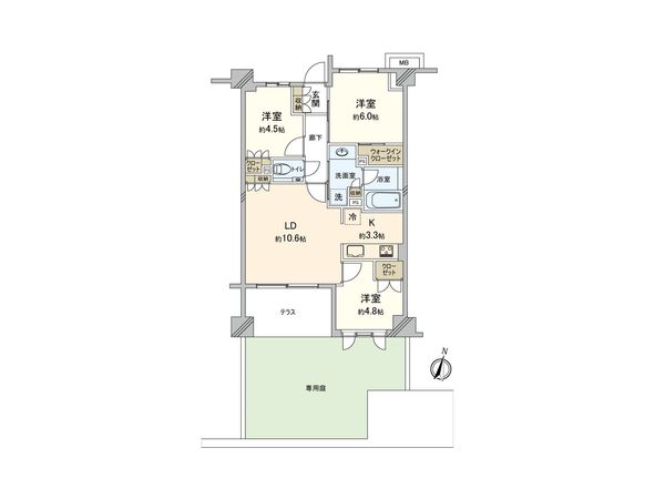 プラウドシティ小竹向原 フロントコート 間取図(平面図) プラウドシティ小竹向原 フロントコート 間取図(平面図)