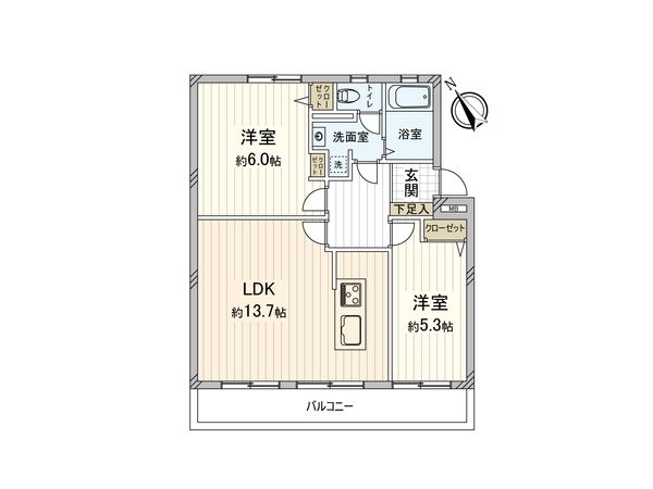 前野台住宅第弐号棟 間取図(平面図) 前野台住宅第弐号棟 間取図(平面図)