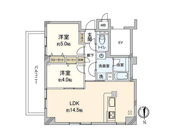 ユニーブルときわ台 間取図(平面図)