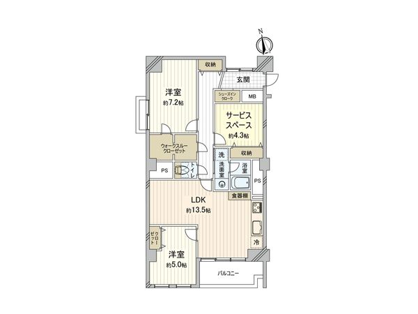 サンハイム徳丸 間取図(平面図) サンハイム徳丸 間取図(平面図)