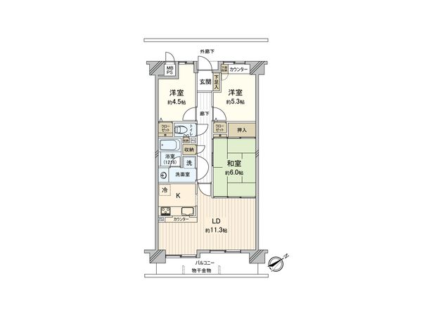 シャルマンコーポ板橋徳丸 間取図(平面図)