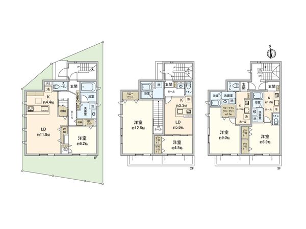 板橋区若木1丁目賃貸併用住宅 間取図(平面図)