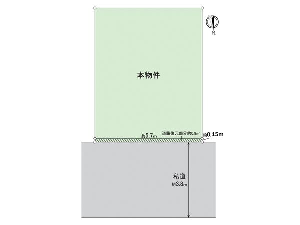 東向島三丁目古家付土地 区画図 東向島三丁目古家付土地 区画図